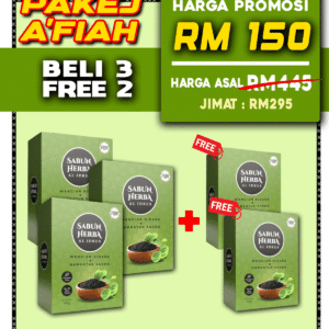 SABUN HERBA - PAKEJ A'FIAH (BELI 3 FREE 2 Kotak)